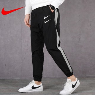 [ขายดี พร้อมส่ง] Nike กางเกงเลกกิ้งลําลอง ทรงหลวม ใส่สบาย พิมพ์ลายโลโก้คู่ แฟชั่นสําหรับผู้ชาย ของแท้ 100%