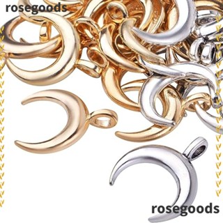 Rosegoods1 จี้พระจันทร์ โลหะผสมสังกะสี สีทอง สีเงิน เครื่องประดับ