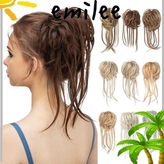 EMILEE วิกผมวงกลม ที่คาดผมผู้หญิง หยิกยุ่ง Chignon ยางยืด ต่อผม ธรรมชาติ