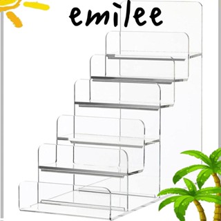 Emilee ขาตั้งอะคริลิค 6 ชั้น สีโปร่งใส สําหรับวางโชว์เครื่องสําอาง กระเป๋าสตางค์ กระเป๋าถือ