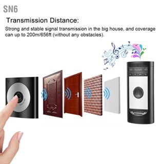 SN6 การใช้พลังงานต่ำ Wireless 2-Way Voice Intercom Doorbell Home Security System