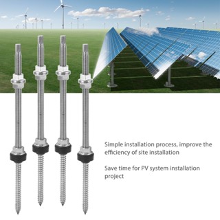 Tool 4PCS PV Bracket Double Head Screw Stainless Steel Anti Corrosion Photovoltaic Mounting for Installation