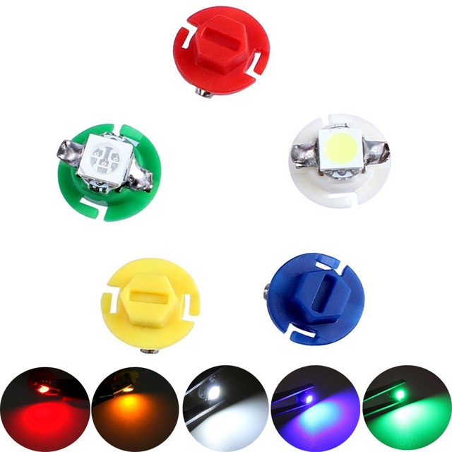 รถยนต์ T5 12V เครื่องมือวัดหลอดไฟ LED B8.4D 5050 ไฟแสดงสถานะ