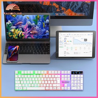 ฝนตก❤  ชุดคีย์บอร์ดเมาส์เล่นเกม RGB แบบใช้สาย USB 104 คีย์ สําหรับ PC Gamer แล็ปท็อป