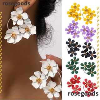 Rosegoods1 ต่างหูดอกไม้ สไตล์โบฮีเมียน แฮนด์เมด หลากสี สําหรับผู้หญิง