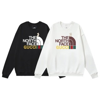 เสื้อกันหนาว คอกลม พิมพ์ลายตัวอักษร The North FACE เหมาะกับทุกเพศ