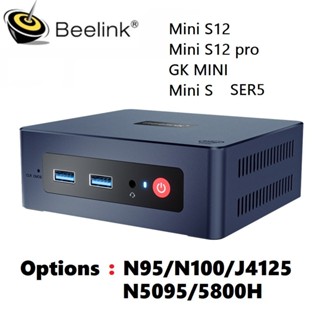 Beelink MINI S/GK MINI Intel Celeron N5095/J4125 SER5 5800H Beelink MINI S12 N95/N100 Windows 11 MINI PC เกมคอมพิวเตอร์ VS GK3