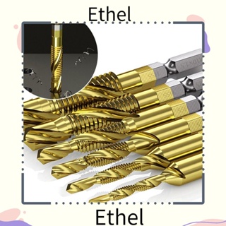 Ethel1 ดอกต๊าปเกลียว HSS สีทอง สําหรับเจาะ