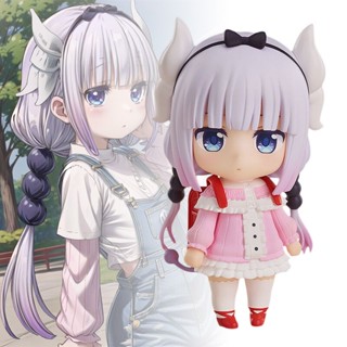 เนนโดรอยด์ ขนาด 10 ซม. #1963 Miss Kobayashis Dragon Maid Kanna Kamui Q Ver. ฟิกเกอร์ Pvc รูปเด็กผู้หญิงน่ารัก