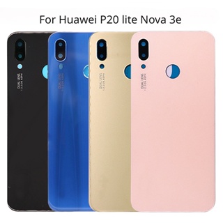 ใหม่ ฝาครอบแบตเตอรี่ด้านหลัง พร้อมเลนส์กล้อง แบบเปลี่ยน สําหรับ Huawei P20 lite Nova 3e