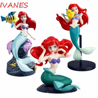 Ivanes โมเดลฟิกเกอร์เจ้าหญิงนางเงือก PVC Q Posket Beauty Fish ของขวัญสําหรับเด็ก