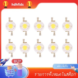 Sff- ลูกปัด LED พลังงานสูง 2 Pin 3W สีขาวอบอุ่น 100-110Lm-FF 10 ชิ้น