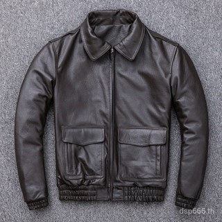 New sheepskin leather leather coat mens flight jacket leather jacket cotton-padded jacket C06M