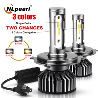 Nlpearl หลอดไฟหน้ารถยนต์ H4 110W H7 H11 3 สี 12000LM Led Canbus 9006 HB4 9005 HB3 H3 H1 CSP 2 ชิ้น