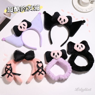 ღ Kawaii Sanrio Plush Headband การ์ตูน Cinnamoroll Kuormi ที่คาดผมเครื่องประดับผมของขวัญเด็กผู้หญิง