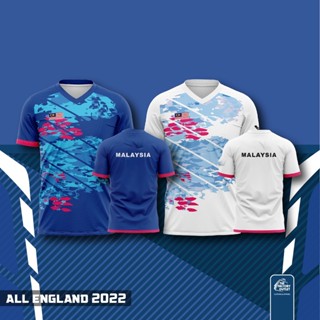 เสื้อกีฬาแบดมินตัน มาเลย์เซีย บาดิมินตัน มาเลเซีย อังกฤษล้วน 2022