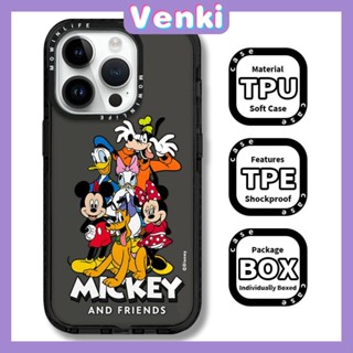  Venki - เข้ากันได้สำหรับ เคสไอโฟน เคสไอโฟน11 เคส iphone 11 เคสใสแบบหนากันกระแทกกรอบป้องกันกล้องขอบสีดำการ์ตูนน่ารักครอบครัวเมาส์เข้ากันได้กับ iPhone 13 12 11 Pro Max XR XS 7 8