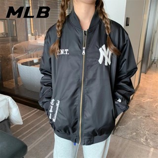 เสื้อแจ็กเก็ตเบสบอล ปักลายโลโก้ MLB NY แบบดั้งเดิม สไตล์สปอร์ต สําหรับคู่รัก