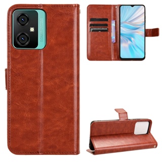 เคสโทรศัพท์หนัง PU ฝาพับ พร้อมช่องใส่บัตร และสายคล้อง หรูหรา สําหรับ Blackview Oscal C70