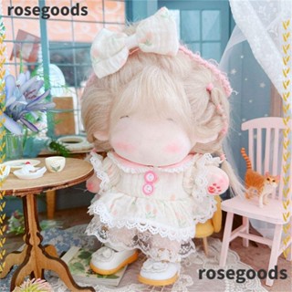 Rosegoods1 ชุดเสื้อผ้าตุ๊กตาไอดอล ผ้าฝ้าย แฮนด์เมด น่ารัก สีสันสดใส อุปกรณ์เสริม สําหรับตุ๊กตา