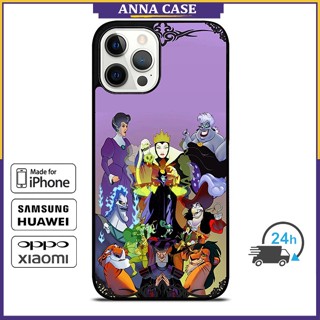 เคสโทรศัพท์มือถือ ลายการ์ตูนเจ้าหญิงดิสนีย์ Villains 2 สําหรับ iPhone 14 Pro Max 13 Pro Max Samsung Galaxy Note10+ S21Ultra