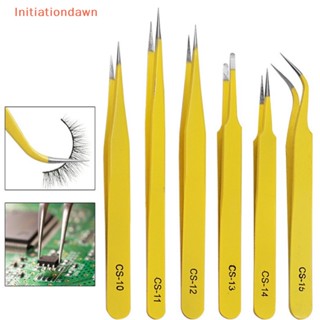 [Initiationdawn] ชุดแหนบสเตนเลส ป้องกันไฟฟ้าสถิตย์ สําหรับซ่อมแซมโทรศัพท์มือถือ