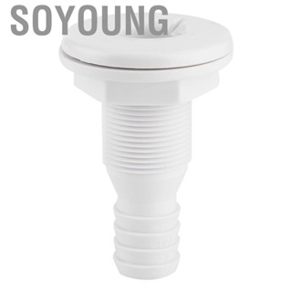 Soyoung Thru Hull Bilge Fitting 1in Nylon Plastic Marine Pump Hose Aerator for Boat Yacht Sail RV Truck