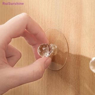 Ruisurshine ใหม่ ที่จับประตู ลิ้นชัก ตู้ คริสตัล รูปเพชร 10 ชิ้น