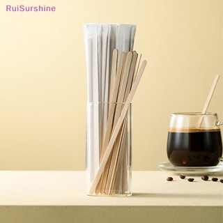 Ruisurshine ใหม่ ไม้คนเครื่องดื่มร้อน เย็น วัสดุไม้ไผ่ สําหรับชงกาแฟ ชา 100 ชิ้น