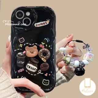 เคสโทรศัพท์มือถือ แบบนิ่ม ลายโดนัทกาแฟ 3D ขอบโค้ง พร้อมสายคล้อง สําหรับ Infinix Hot 10Lite 30i 8 9 Hot 12 10 11 30 9 20 Play Note 12 G96 Smart 7 5 6 Plus 5