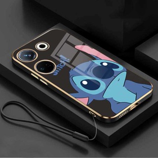 Tecno เคสโทรศัพท์มือถือ ซิลิโคนนิ่ม ขอบตรง ลายมอนสเตอร์ Stitch ตลก สําหรับ Camon 20 Pro camon20 19 Pro ITEL S23 Pova 4 Pro NEO 2