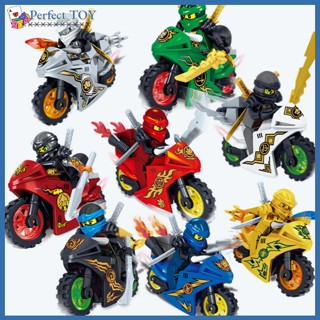 Pst บล็อคตัวต่อ รูปการ์ตูนอนิเมะ Ninjago 31050 ขนาดเล็ก ของขวัญวันเกิด สําหรับรถจักรยานยนต์ 8 ชิ้น