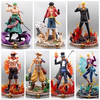 โมเดลฟิกเกอร์ One Piece GK Fantasy Series Resonance Luffy Sabo Ace Three Brothers Straw Hat Group Y5GS สําหรับตกแต่ง