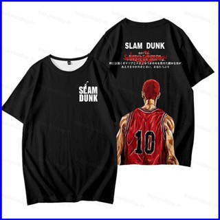 Yt1 เสื้อยืดแขนสั้นลําลอง พิมพ์ลายกราฟฟิค Slam Dunk ทรงหลวม พลัสไซซ์ แฟชั่นสําหรับผู้ชาย และผู้หญิง TY1