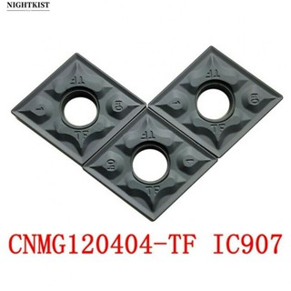 ใบมีดกลึง 10 ชิ้น CNMG120404-TF Ic907 ชุดเหล็ก