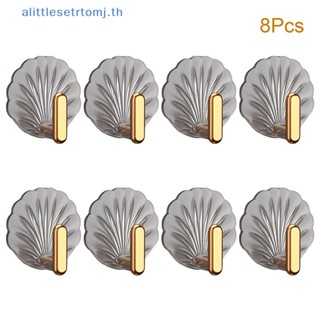 Alittlese ตะขออะคริลิคใส แข็งแรง สําหรับแขวนเสื้อผ้า หมวก กุญแจ 8 ชิ้น