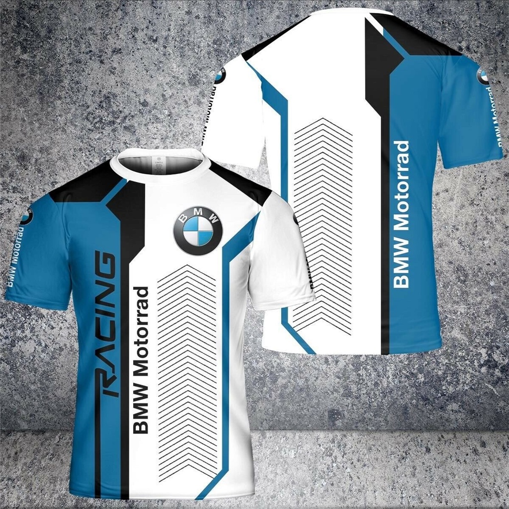 เสื้อยืดแขนสั้น พิมพ์ลาย BMW 3D แฟชั่นฤดูร้อน สําหรับผู้ชาย และผู้หญิง ไซซ์ 6XL