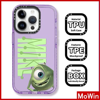 Mowin - เข้ากันได้สำหรับ เคสไอโฟน เคสไอโฟน11 เคส iphone 11 เคสไอโฟนเคสนิ่มเคสใสหนากันกระแทกกรอบป้องกันกล้องสีม่วงคลาสสิกการ์ตูนตาโตใช้ได้กับ iPhone 13 Pro Max 12 Pro Max 11 XR