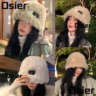 Osier1 หมวกบักเก็ต ผ้ากํามะหยี่ขนนิ่ม สีพื้น พับได้ กันลม ให้ความอบอุ่น เหมาะกับฤดูหนาว สําหรับชาวประมง