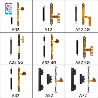 แท้ ปุ่มปรับระดับเสียงโทรศัพท์มือถือ แบบปุ่มเปิดปิดด้านข้าง สําหรับ Samsung A02 A12 A22 A32 A42 A52 A52s A72 LTE 4G 5G