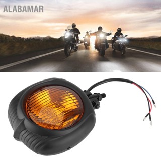 ALABAMAR ไฟหน้าไฟหน้ารถจักรยานยนต์สากล 12V 4 นิ้วเหมาะสำหรับ Yamaha (โป๊ะโคมสีเหลืองใส)