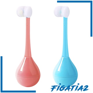 [Figatia2] แปรงสีฟัน สามด้าน ทรงกลม สําหรับเด็กผู้หญิง ผู้ชาย 2-12 ปี