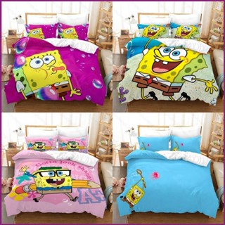 Trend SpongeBob 3in1 ชุดเครื่องนอน ผ้าปูที่นอน ปลอกหมอน ผ้านวม ห้องนอน หอพัก ล้างทําความสะอาดได้