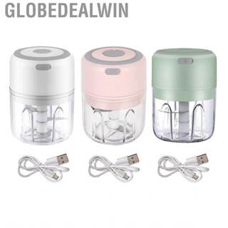 Globedealwin Mini Garlic Chopper  Multifunctional Cordless Operation ABS Electric 250ml for Onion Home