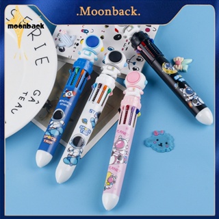 &lt;moonback&gt; ปากกาลูกลื่น ลายการ์ตูนนักบินอวกาศ สิบสี สําหรับบ้าน