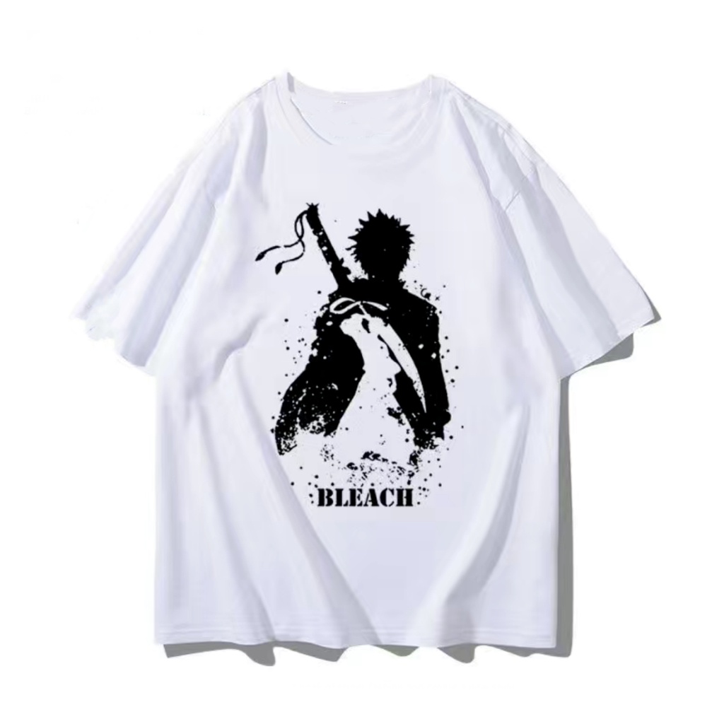 แฟชั่น BLEACH Millennium Blood Battle BLEACH เสื้อยืดแขนสั้น Kurosaki Ichigoสวัสดิกะอะนิเมะชายฤดูร้อ