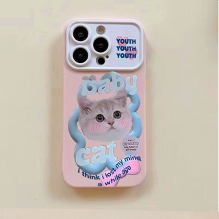 เคสโทรศัพท์มือถือ ซิลิโคนนิ่ม ลายแมวน่ารัก สําหรับ Iphone 14promax 13pro 12 11 7p IL1R