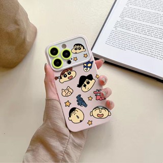 เคสโทรศัพท์มือถือ แบบนิ่ม ลายการ์ตูนชินจัง ขนาดใหญ่ สําหรับ Apple Iphone 14promax 13pro 12 11 7p RB3W