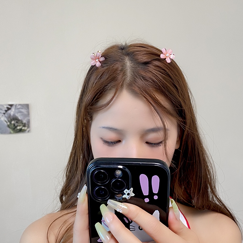 กิ๊บติดผมหน้าม้า คริสตัล ลายดอกไม้ ขนาดเล็ก สไตล์แฟรี่ เจ้าหญิง อารมณ์ ตกแต่งด้านข้าง หัก กิ๊บติดผม สําหรับผู้หญิง แฟชั่น เครื่องประดับผม