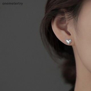 Onem ต่างหูสตั๊ด โลหะ รูปหัวใจ สไตล์สตรีท วินเทจ มินิมอล เครื่องประดับแฟชั่น สําหรับผู้หญิง 1 คู่